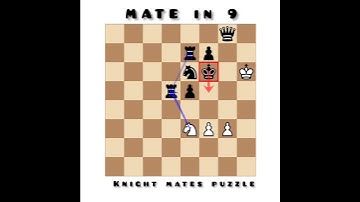 The knight,s chess puzzle | mate in 9 moves!! | white win this game 🤯#short #shorts #chesspuzzle