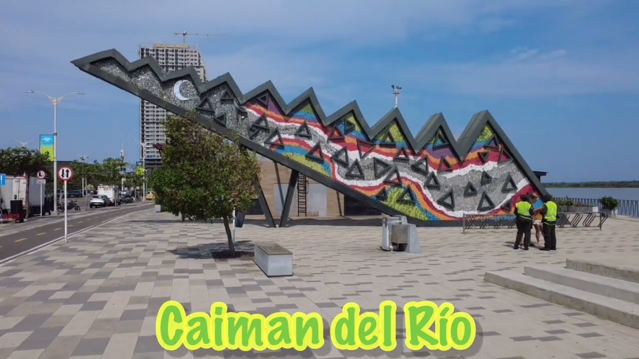 El Malecón del Río a vuelo de pájaro, Barranquilla, Colombia.