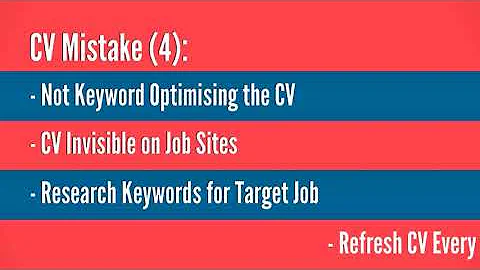 Top 5 CV Mistakes
