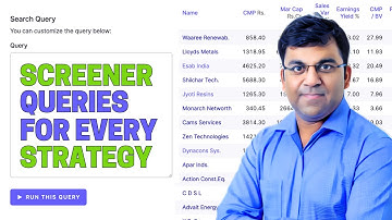 The BEST STOCK SCREENER QUERIES for Every Investment Strategy 🎯
