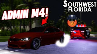 RUNNING FROM COPS IN AN ADMIN M4... AGAIN!! || ROBLOX  Southwest Florida