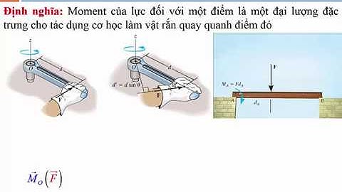 1. Tính moment của lực đối với một điểm (Cơ lý thuyết)