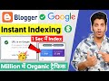 Instant indexing for blogger index page in 1 sec using api  google api indexing blogger