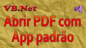 Abrir um PDF no aplicativo padrão com VB.Net