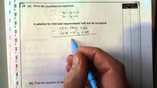 CCEA GCSE MATHS HIGHER SUMMER 2012 q 19