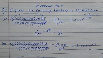 Class 8 - Exercise 10.2 - Q 1 | Express the following in standard form