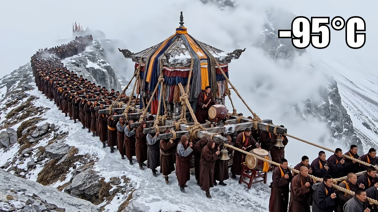Mystic Sky Temple Procession 2026 Himalayas 🏔 | Sacred Relics in the Death Zone