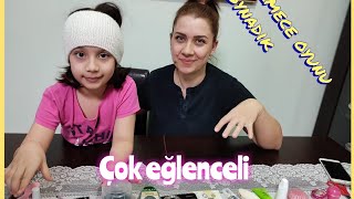 GÖZLERİMİZ KAPALI BU NE? CHALLANGE KAPIŞMA OYUNU OYNADIK ANNEMLE