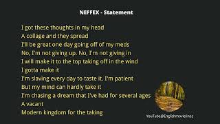 NEFFEX - Statement - copyright free with lyrics