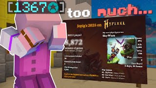 How much Bedwars did I play in 2025...?