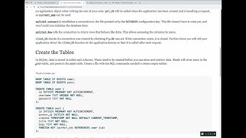 Flaskr Tutorial Reading - Part 03 - Define and Access DB