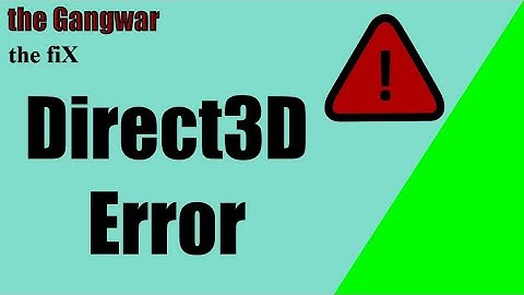 Fix direct3d error