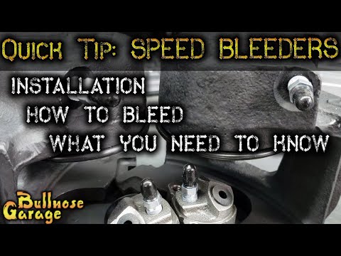 How to Install and Use Speed Bleeders to Make Bleeding Brakes Quick and Easy.