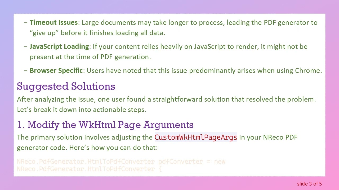How to Fix the Blank Pages Issue in NReco PDF Generator?