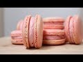 딸기우유 마블마카롱 만들기 - How to make strawberry milk Macaron -イチゴミルクマカロン