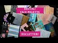 Giant Palette Declutter! BRUTAL! Part 1: Face palettes | Vlogmas day 20