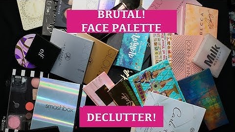 Giant Palette Declutter! BRUTAL! Part 1: Face palettes | Vlogmas day 20