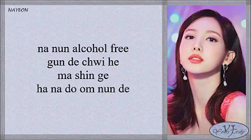 TWICE (트와이스) - Alcohol-Free (Easy Lyrics)