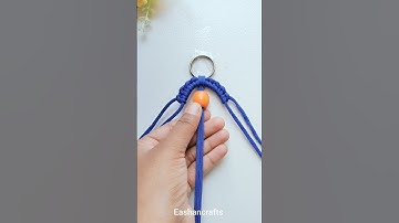 Cute DIY Keychain 🧡: Macrame Keychain Ideas #diy #macrame #shorts #youtubeshorts #ytshorts #viral