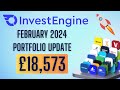 Investengine portfolio update  stocks  shares isa  february 2024