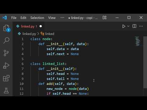 Github Copilot AI making a linked list in Python