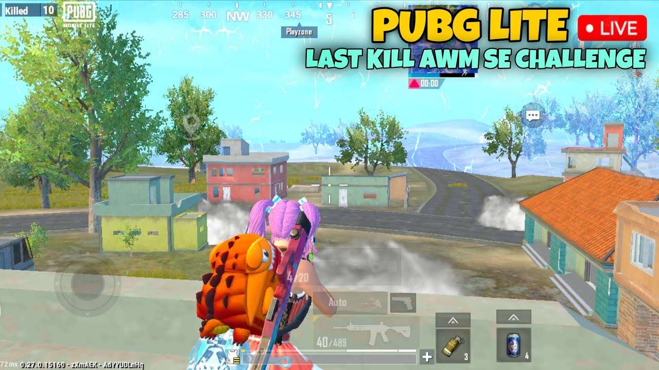 PUBG LITE LIVE | LAST KILL AWM SE CHALLENGE 1V4 GAMEPLAY