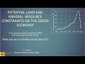 Potential Land and Mineral Resource Constraints on the Green Economy