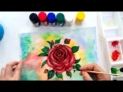 วีดีโอ: วิธีการวาดดอกกุหลาบด้วยสี