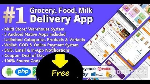 Grocery and Vegetable Delivery Android App with Admin Panel v1.6.9 - Multi-Store with 3 Apps