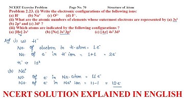 Write the electronic configurations of the following ions: (a) H−      (b) Na+    (c) O2−   (d) F−.