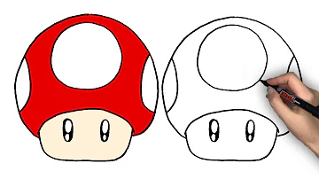 スーパーマリオのキノコの描きかた How To Draw Super Mushroom 109 Mp3