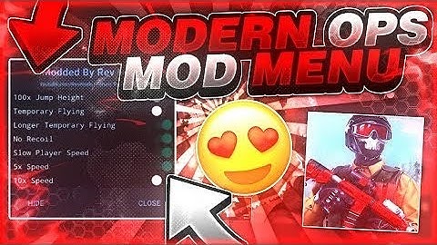 Modern Ops Mod Menu v5.56. Speed, High Jump, Rapid Fire + more