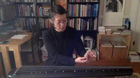 A5-古琴指法 guqin fingering: 曲三；第一段，隔一弦八度勾挑；綽、注 (Etude 3, part 1, octaves across one string; chuo, zhu)