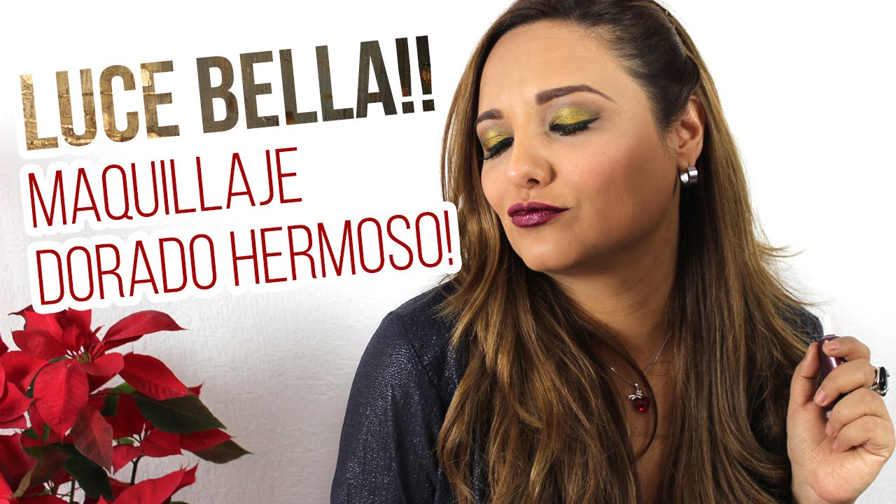 MAQUILLAJE DORADO, HERMOSO!!! /maquillaje para Navidad/ Xmas makeup ...