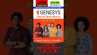IT Job | GeneSys - Cloud Solutions Company | Join the Team | No Fee | Watch Full Video | Shorts 1