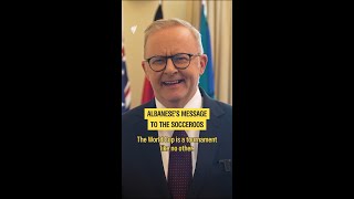 Albo enters Socceroos fan mode