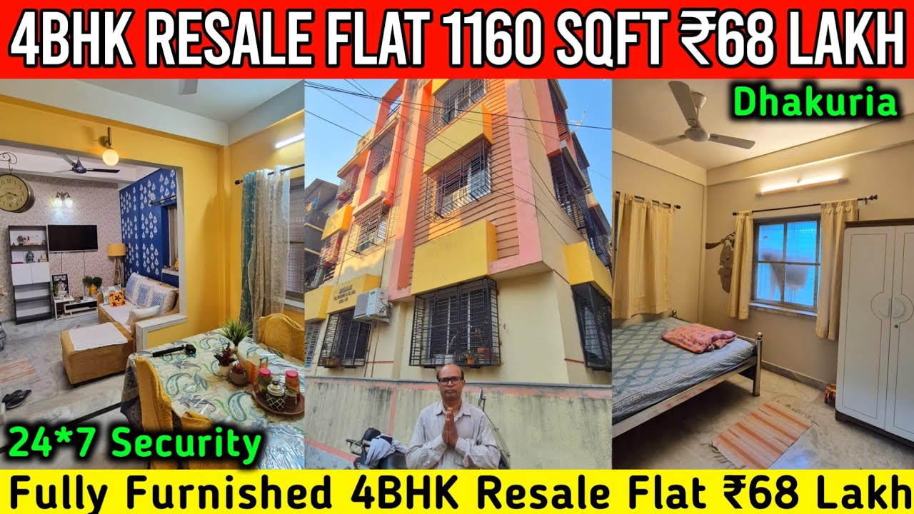 P - 61 | 4BHK 1160 Sqft Flat near Dhakuria Station | 1st Floor ₹68 Lakh