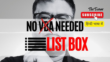 Excel List Box Form Controls Tutorial without VBA (In Hindi)