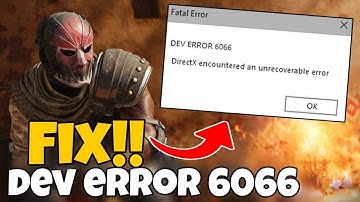 How to fix call of duty warzone dev error 6066 | directx encountered an unrecoverable error
