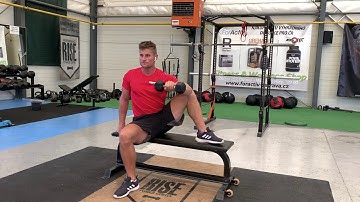 Single Arm Elbow on Knee External Rotation