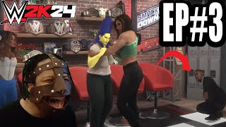 WWE 2K24 MyRise Unleashed Gameplay Walkthrough Part 3 - Microphone Match (LEGEND DIFFICULTY)