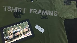 T-Shirt Picture Framing With Photo and Plaque