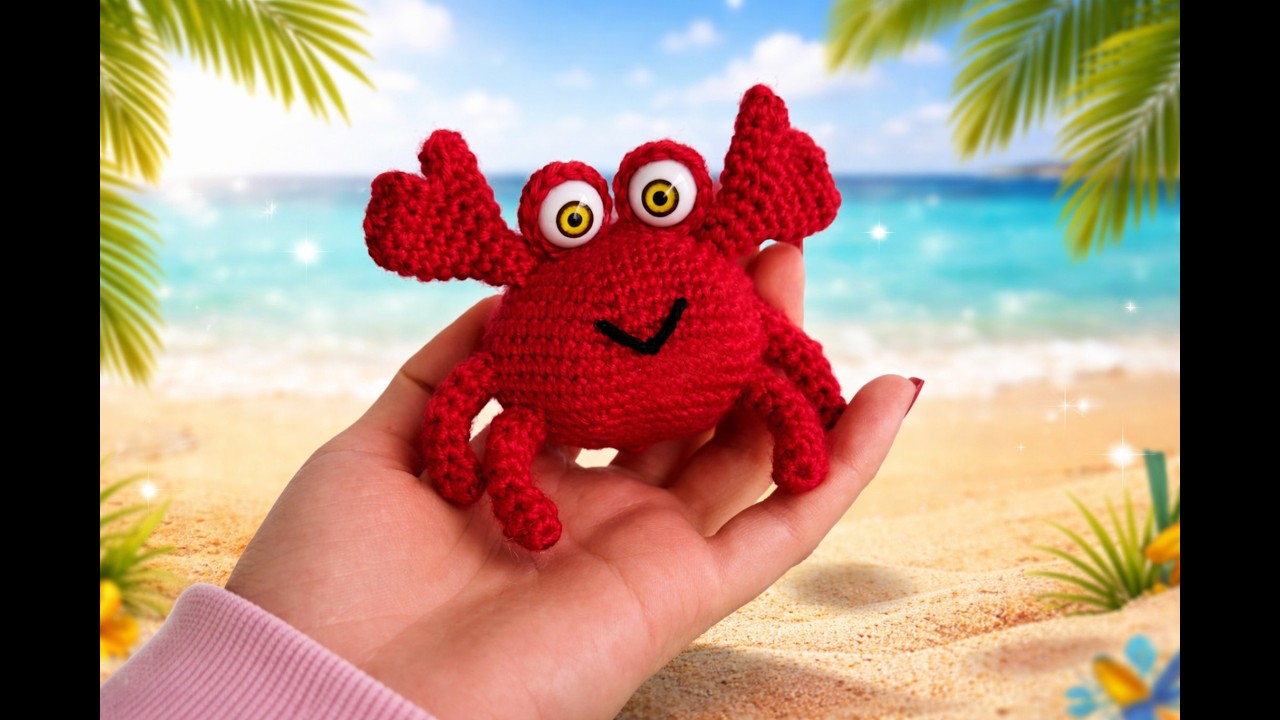 Cómo tejer un cangrejito amigurumi 🦀. Tutorial Completo Paso a Paso.