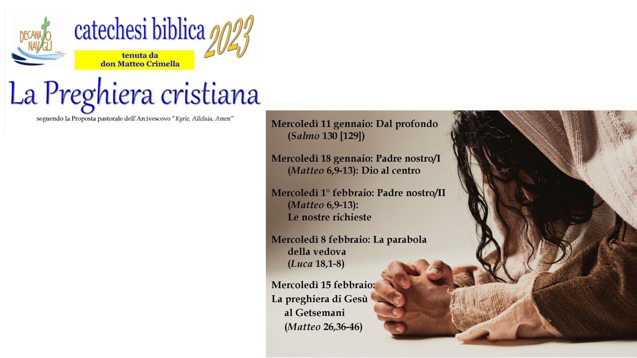 LA PREGHIERA CRISTIANA - "La preghiera di Gesù nel Getsèmani" - YouTube