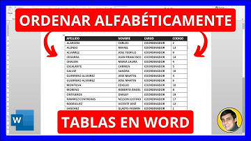 Cómo ORDENAR ALFABÉTICAMENTE TABLAS en WORD