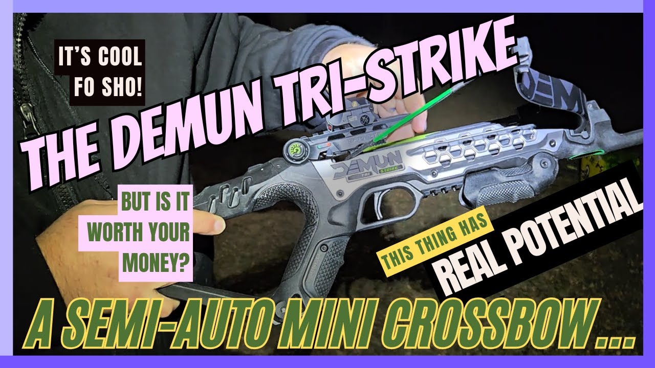 the Demun Tri-Strike by Barnett- "‘industry first’ 3-shot repeatable magazine" yeah baby...