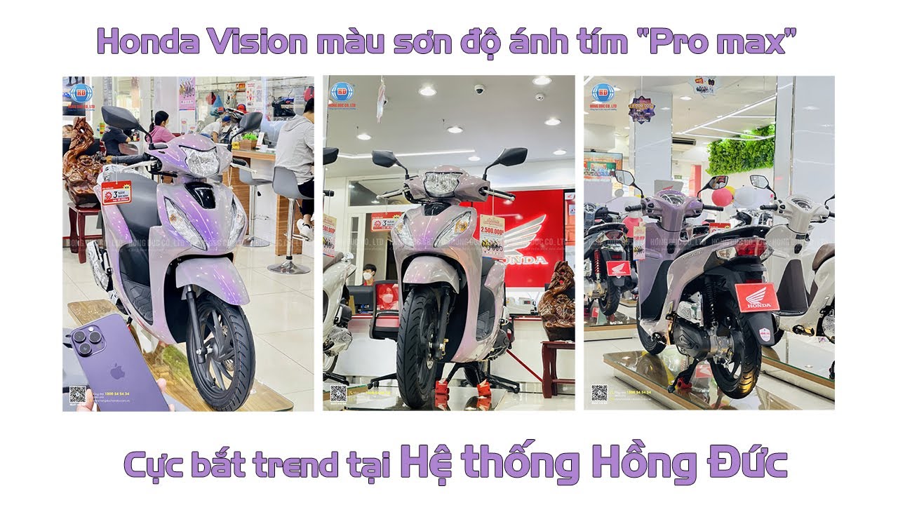 Honda Vision với màu sắc mới ra mắt ánh tím