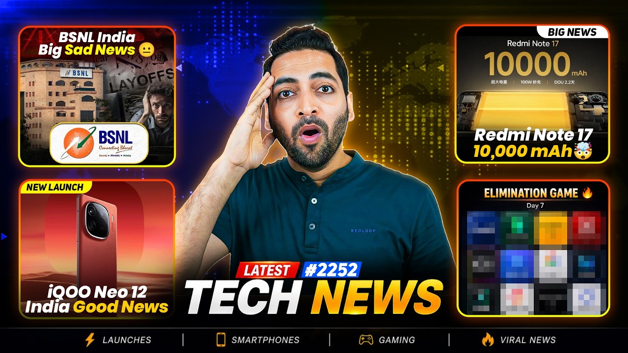 BSNL India Sad News😐,Redmi Note 17 10,000 mAh🤯,Price Hike India❌,0.7nm Chipset😍,iQOO Neo 12