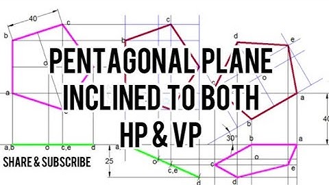 Pentagonal plane inclined to both HP and VP-Orthographic Projections of Planes-Engineering Graphics