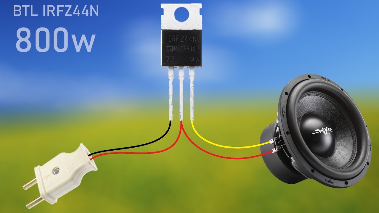 DIY Powerful Ultra Bass Amplifier BTL Z44N MosFet, Upgrade Power to 800w